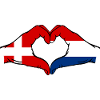 Danmark Holland hjerteform med hænder