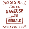 Nageuse GÉNIALE rouge brunâtre foncé