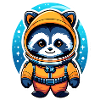 Raccoon Astronaut Illustration