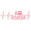 Pulse Dansk Flag Illustration Symbol Heartbeat