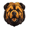 Chow Chow Dog Head