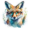 Fox with glasses