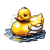 Gummiente / Badeente / Wasser / Badewanne