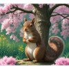 Suirrel withblooming tree - Squirrel