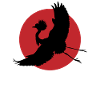 Flying Crane Silhouette Art