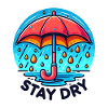 Stay Dry - Umbrella Illustration