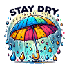 Stay Dry - Umbrella Illustration