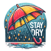 Stay Dry - Umbrella Illustration