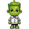 Cute green monster