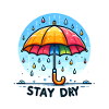 Stay Dry - Umbrella Illustration