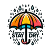 Stay Dry - Umbrella Illustration