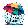 Stay Dry - Umbrella Illustration