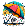 Stay Dry - Umbrella Illustration
