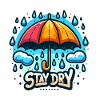 Stay Dry - Umbrella Illustration