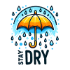 Stay Dry - Umbrella Illustration