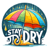 Stay Dry - Umbrella Illustration