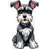 Mignon petit chien schnauzer