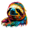 Sloth pop art