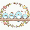 The Enchanting Bird Family