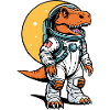 Dinosaur Astronaut Illustration