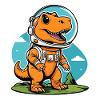 Dinosaur Astronaut Illustration