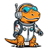 Dinosaur Astronaut Illustration