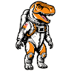 Dinosaur Astronaut Illustration