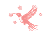 Hummingbird Heart Flower Heart