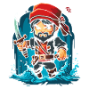 Little Cute Pixel Pirate