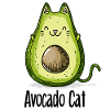 Avocat chat chats cadeau végétarien