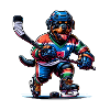 Rottweiler ice hockey dog