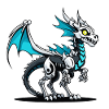 Cute Dragon Skeleton Illustration