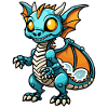 Cute Dragon Skeleton Illustration