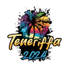 Tenerife 2024 Palm Trees Multicoloured
