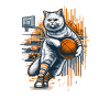 Basketball Cat Long Hair Gift
