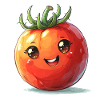 Tomato happy comic style