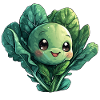 Cabbage happy comic style