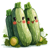 Zucchini family comic style