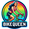 Bike Queen Rainbow Badge