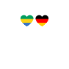 Gabon, Allemagne, Heartbeat, Drapeau, Gabonais