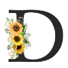 D Monogram Sunflowers