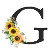 M Monogram Sunflowers