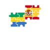 Gabon Espagne Drapeau Espagnol Gabonais