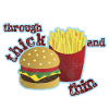 Burger with fries