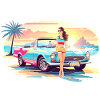Mädchen mit Sportwagen 2
