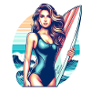 Mädchen Sport Surf 2