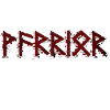 Warrior Lettering Red Runes