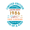 January 1986 Anniversaire Édition Limitée
