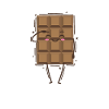 Bar of chocolate salutes candy