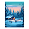 Lapland Finland Island Vintage matkailujuliste WPA